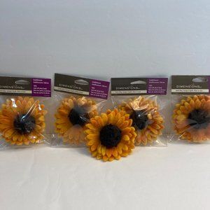 Sunflower 100% Wool Felt Beads 3" Crafts Applique Embellishments Needle Felting